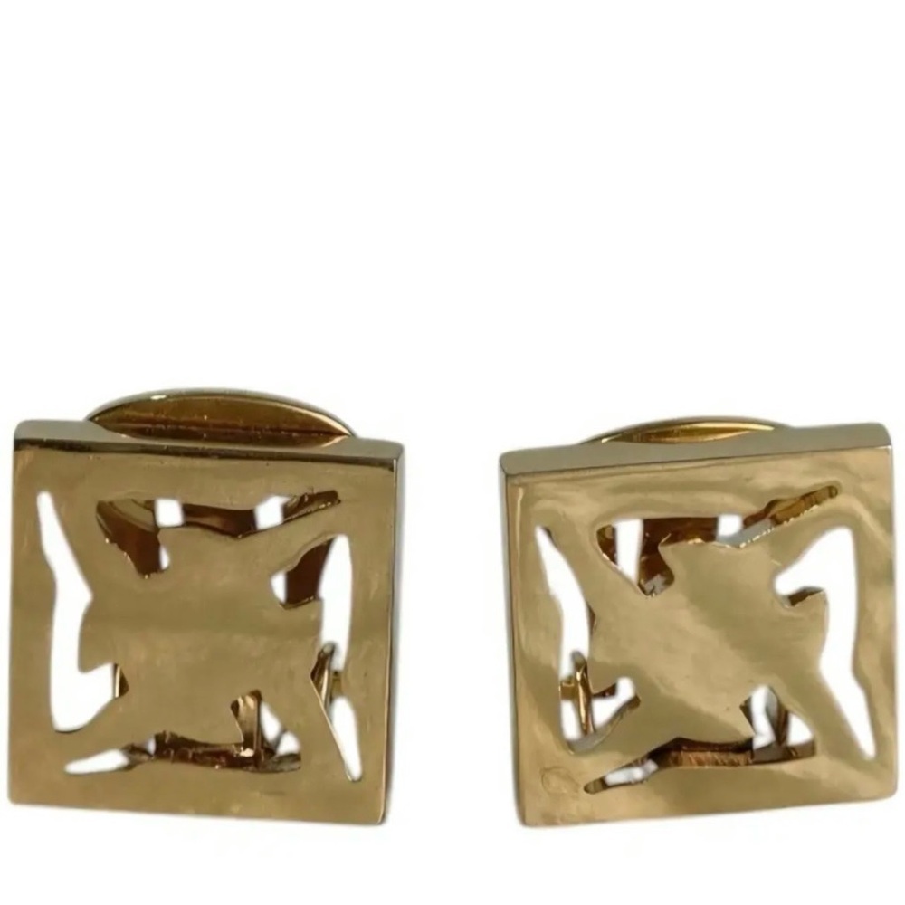 Salvatore Ferragamo High Heel Motif Gold Clip-On Earrings - Picture 2 of 7